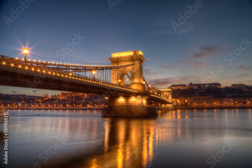 The chain bridge in Budapest Hungary