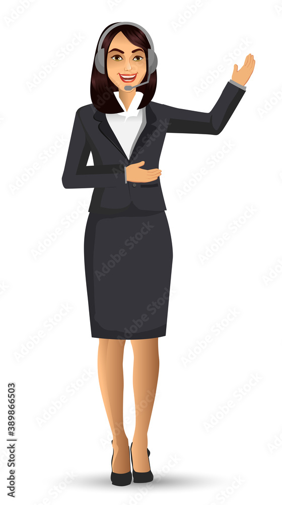 female call center avatar, woman wearing headsets of client services and communication, vector illustration. female call center avatar, woman wearing headsets of client services and communication, vector illustration.