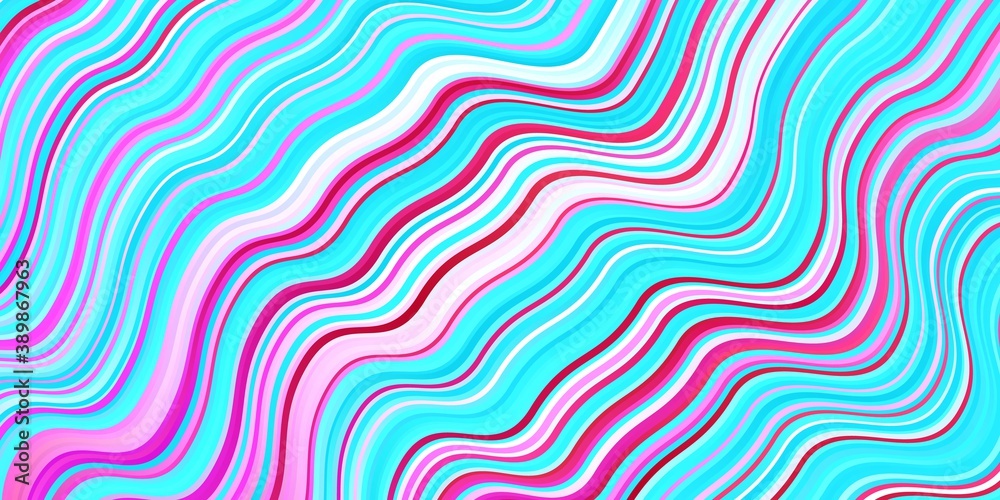 Light Blue, Red vector pattern with curved lines. Light Blue, Red vector pattern with curved lines.