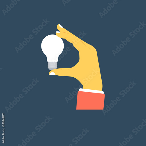 
Flat design of bulb, innovative idea concept
