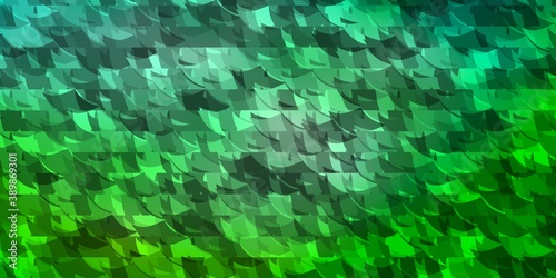 Light Green vector template with crystals  triangles.