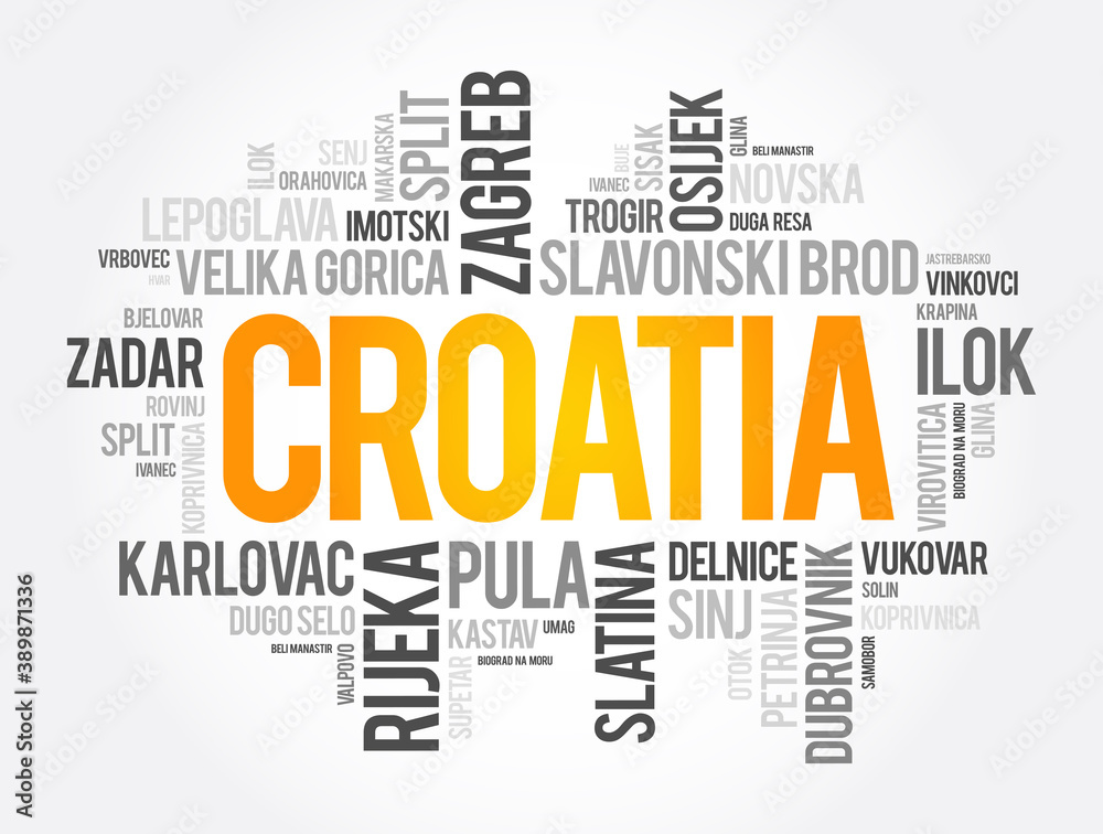 List of cities and towns in Croatia, word cloud collage List of cities and towns in Croatia, word cloud collage