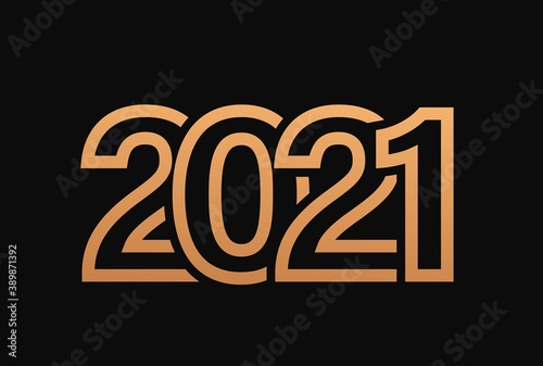 2021,Happy new year 2021 Typography vector design
