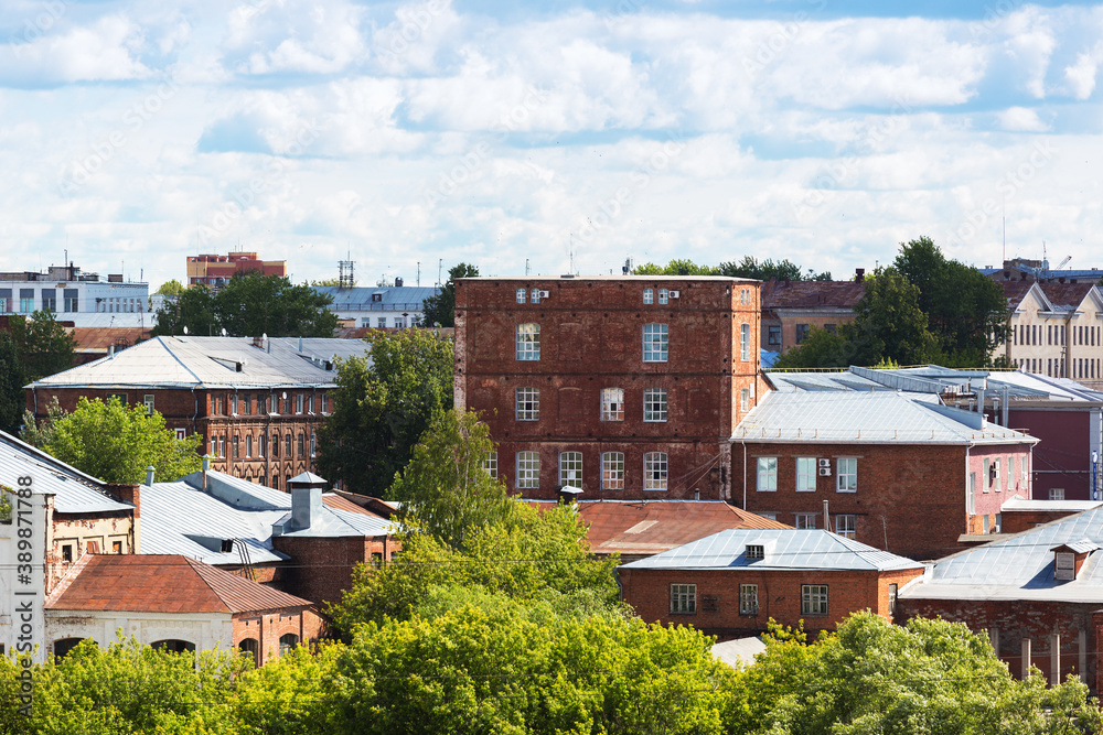 Φωτογραφία beautiful view of the city of Ivanovo from the window of the old industrial zone