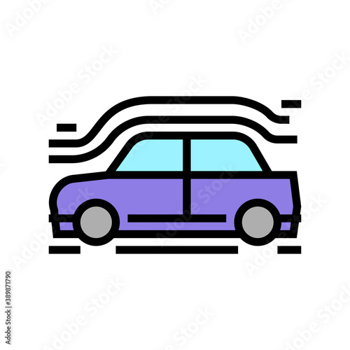 car aerodynamics test color icon vector. car aerodynamics test sign. isolated symbol illustration