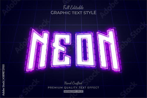 Neon Purple Editable Text Effect
