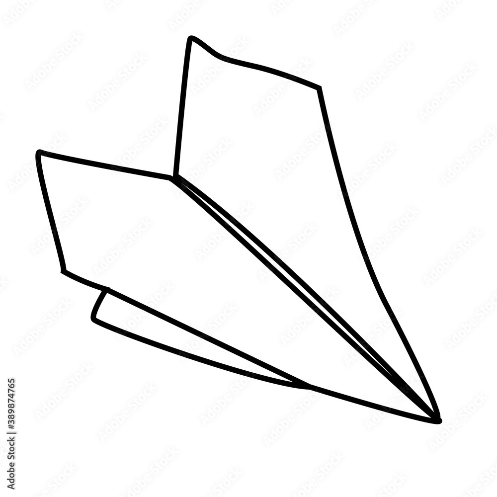 Vector illustration of a paper plane icon line art on white background. Icon, button, element, scrapbooking. Vector illustration of a paper plane icon line art on white background. Icon, button, element, scrapbooking.