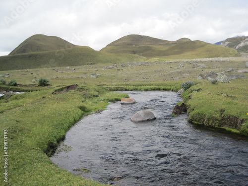 Hiking in the jungles and mountain landscapes around Banos and Mindo in Ecuador, South America