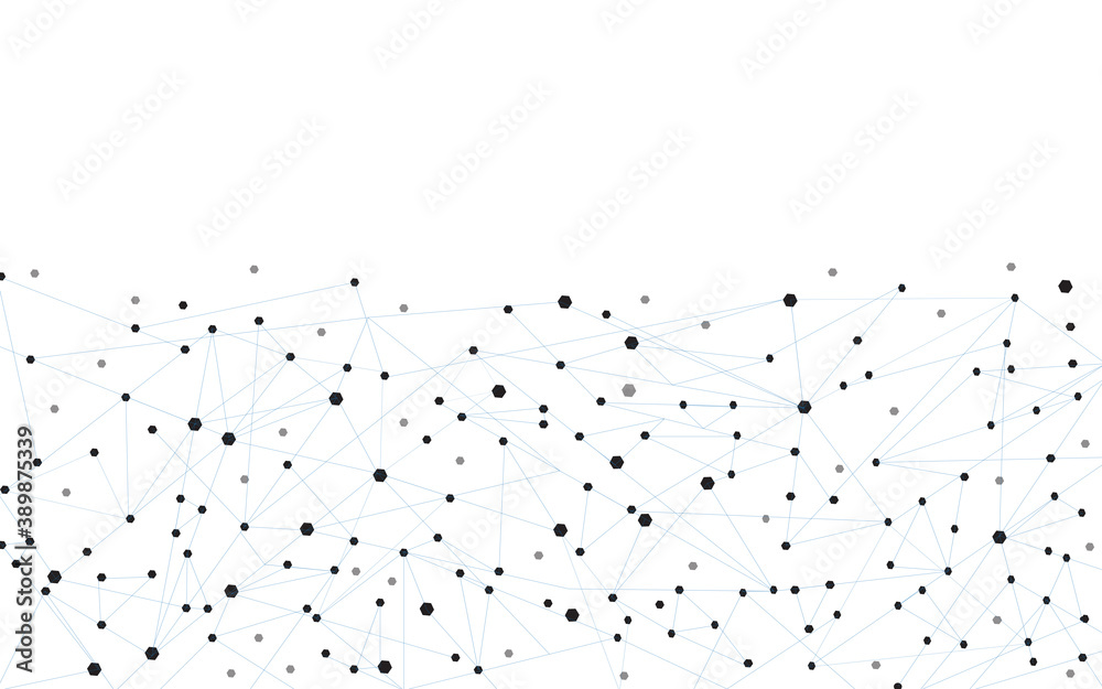 Vecteur Stock Network abstract connection isolated on white background ...