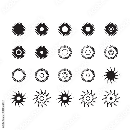 Saw Blade icon set
