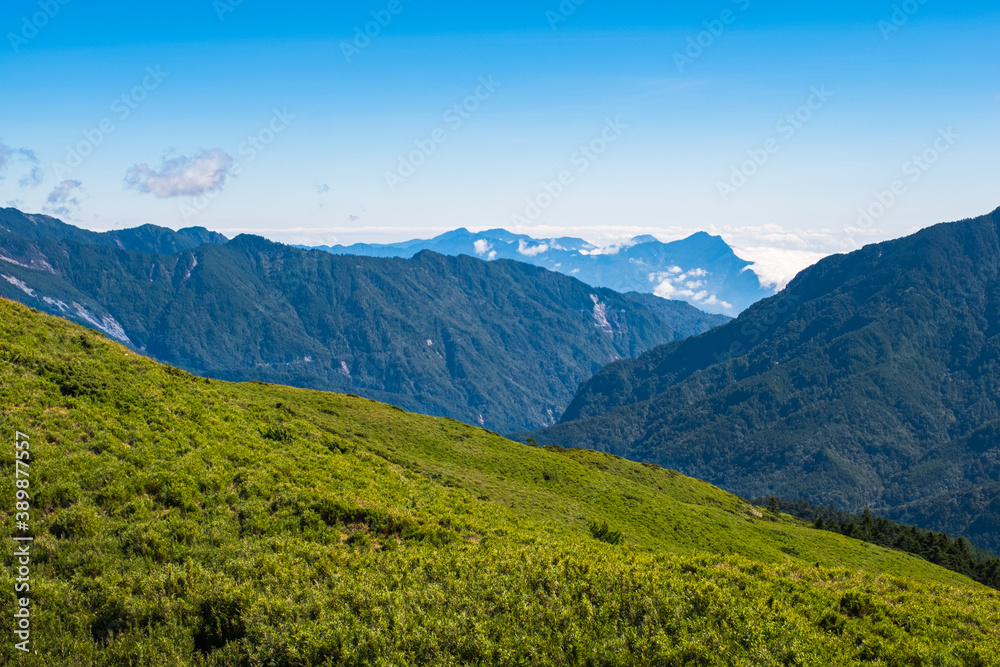 Beautiful scenery at Hehuanshan Main Peak, Wuling, Nantou County, Taiwan