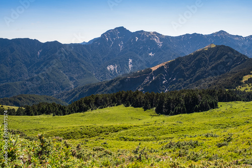 Beautiful scenery at Hehuanshan Main Peak, Wuling, Nantou County, Taiwan