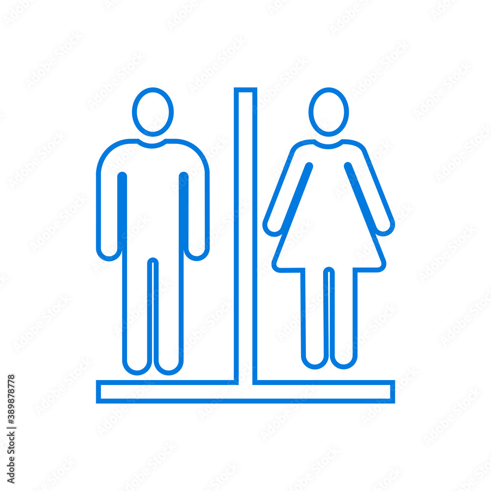 Woman and man sign line icon Woman and man sign line icon