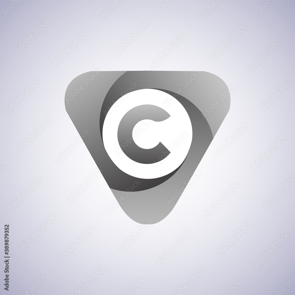 C letter logo in the triangle shape, font icon, Vector design template elements for your Business or company identity. C letter logo in the triangle shape, font icon, Vector design template elements for your Business or company identity.