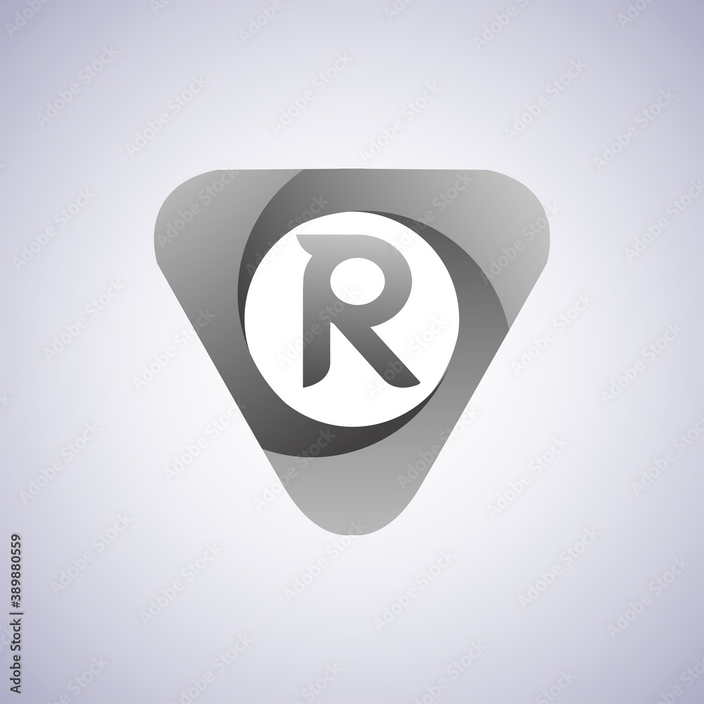 R letter logo in the triangle shape, font icon, Vector design template elements for your Business or company identity. R letter logo in the triangle shape, font icon, Vector design template elements for your Business or company identity.