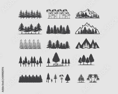 Forest Vector, Forest Bundle, Forest, Mountain Forest, USA Forest