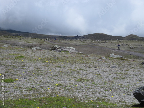 The jungle and mountain landscapes of Banos and Mindos Cloud Forests in Ecuador, South America photo