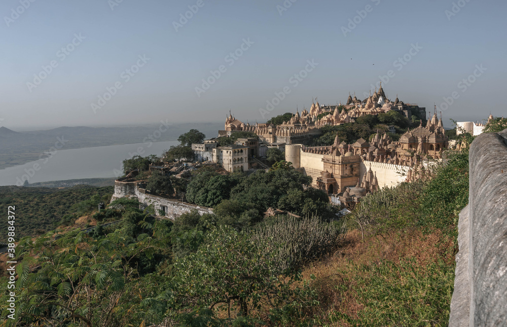 Mount Shatrunjaya, on which several hundred Jain temples are built, is a sacred place for all followers of the Jain religion. Palitana. India