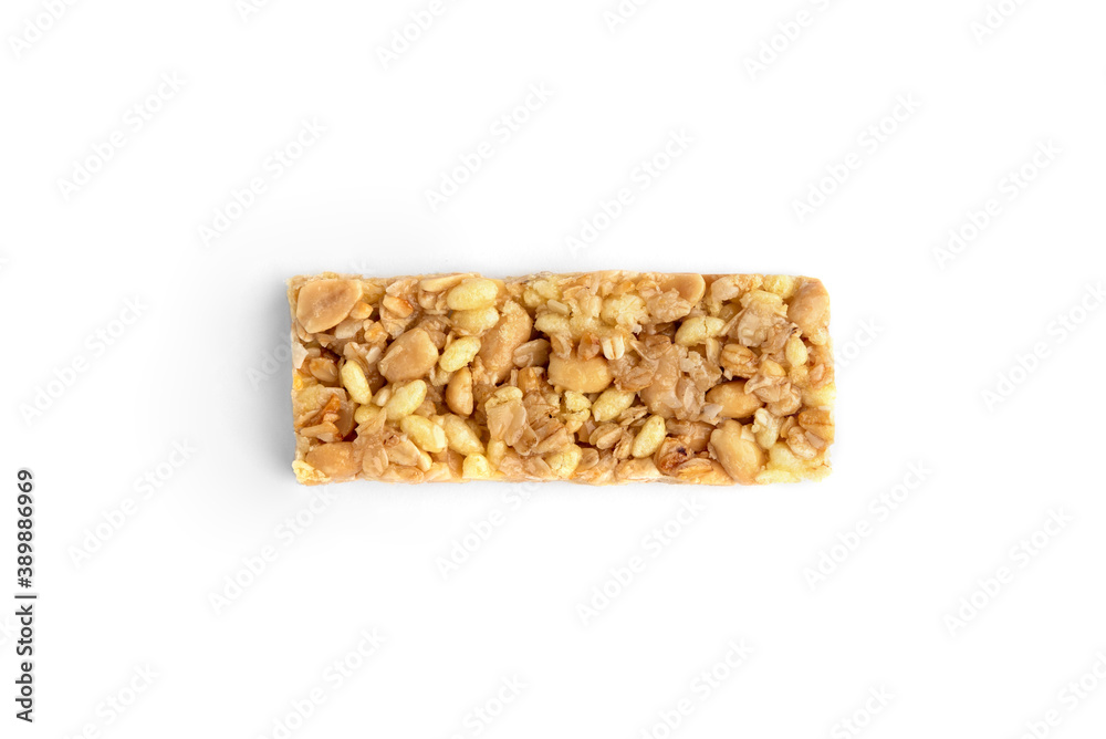 Granola bar isolated on white background. Granola bar isolated on white background.