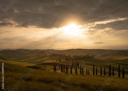 Sunset  Asciano  Toscana - Italy