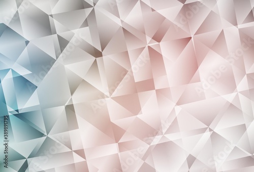 Light Pink, Green vector polygon abstract layout.