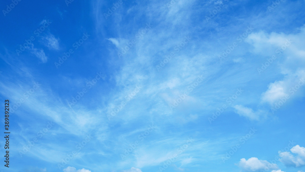 Clear and clean of blue sky and white clouds for nature background Clear and clean of blue sky and white clouds for nature background