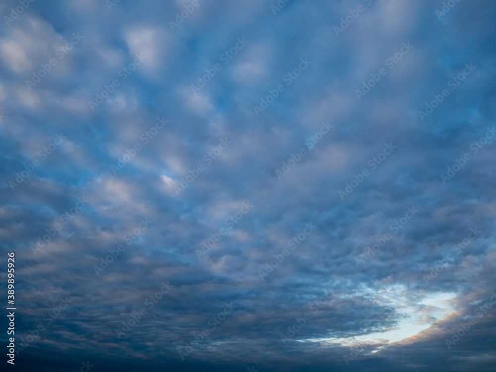 Sky with clouds in the evening