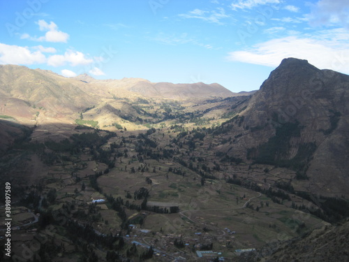 Hiking the Inca Trail through the beautiful green lush mountains to Huayna and Machu Picchu in Peru, South America © ChrisOvergaard