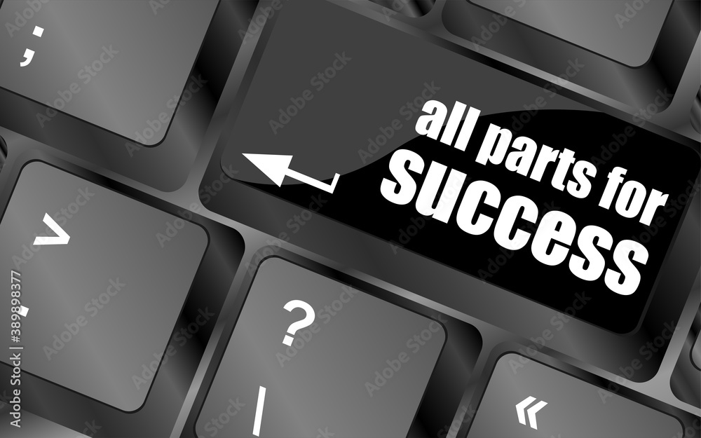 Fotografie all parts for success button on computer keyboard key