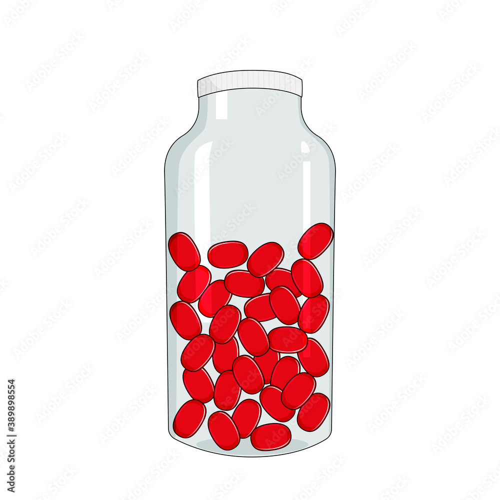Pills, tablets in bottle, medical concept. Vector illustration. Pills, tablets in bottle, medical concept. Vector illustration.