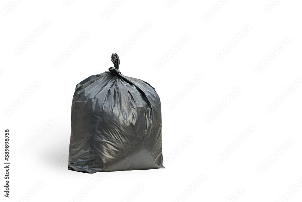 Close up of a garbage bag isolated on white background with clipping path and copy space. Close up of a garbage bag isolated on white background with clipping path and copy space.