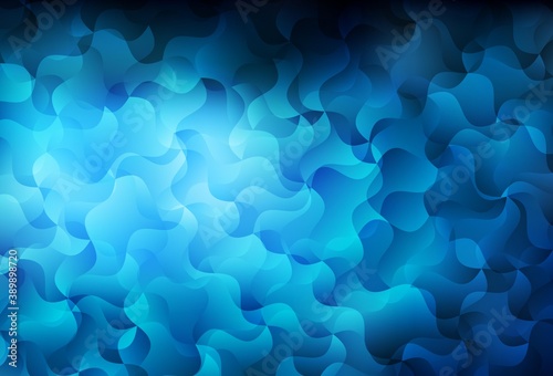 Dark BLUE vector background with lines.