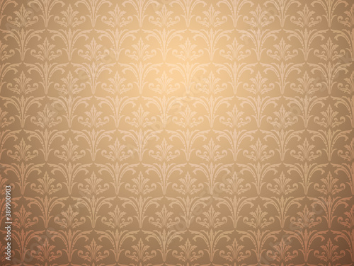 Vintage background with seamless pattern.