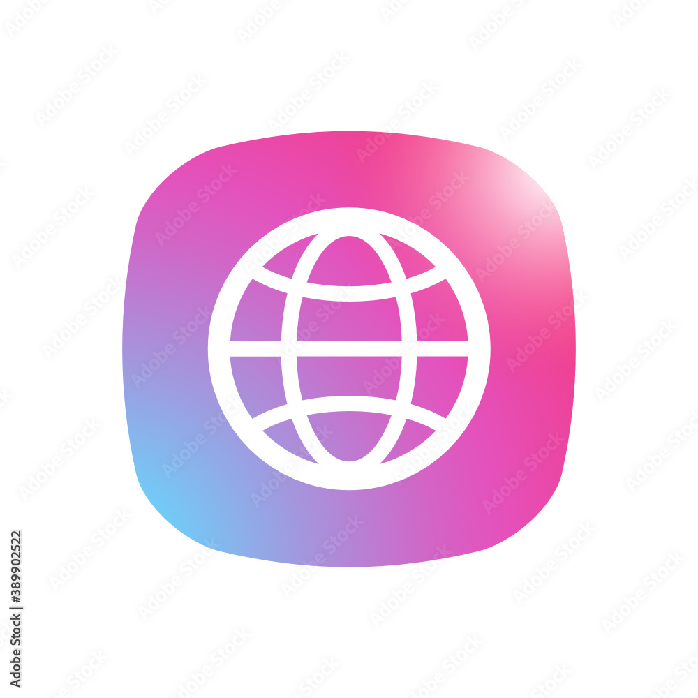 World Wide Web - Mobile App Icon World Wide Web - Mobile App Icon