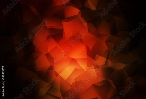 Dark Red vector polygon abstract layout.