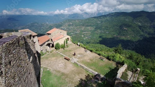Liguria, Italy. Ancient Town Of Bajardo, in The Alps 
