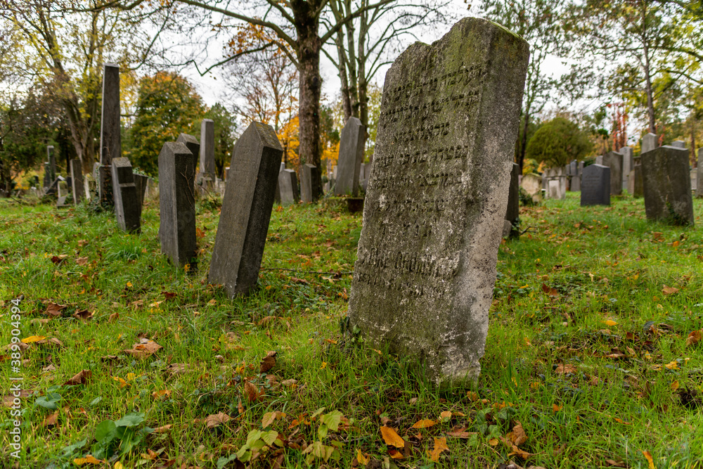 Jewish graves at the Vienna Central Cemetery in November
