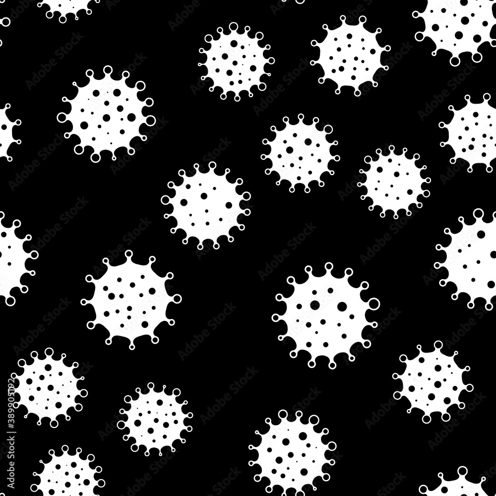 Coronavirus seamless background pattern