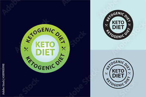 ketogenic diet vector illustration, green colored, keto diet