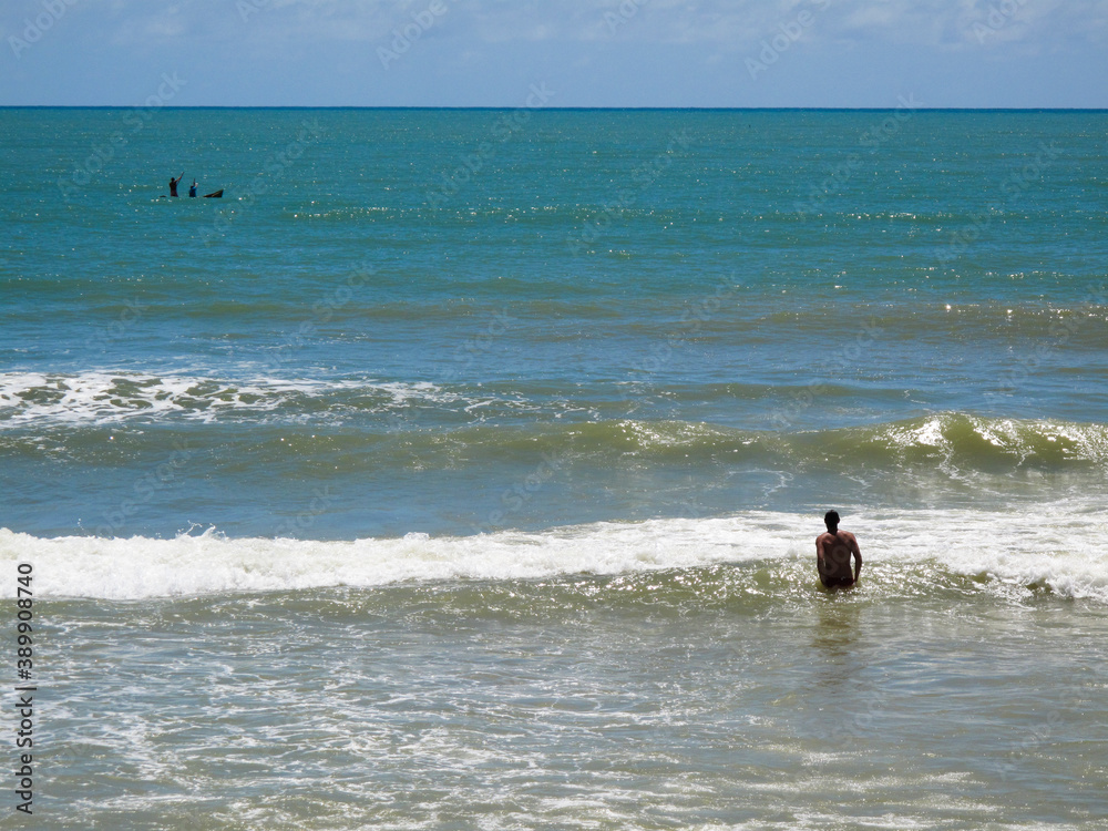 person in the ocean