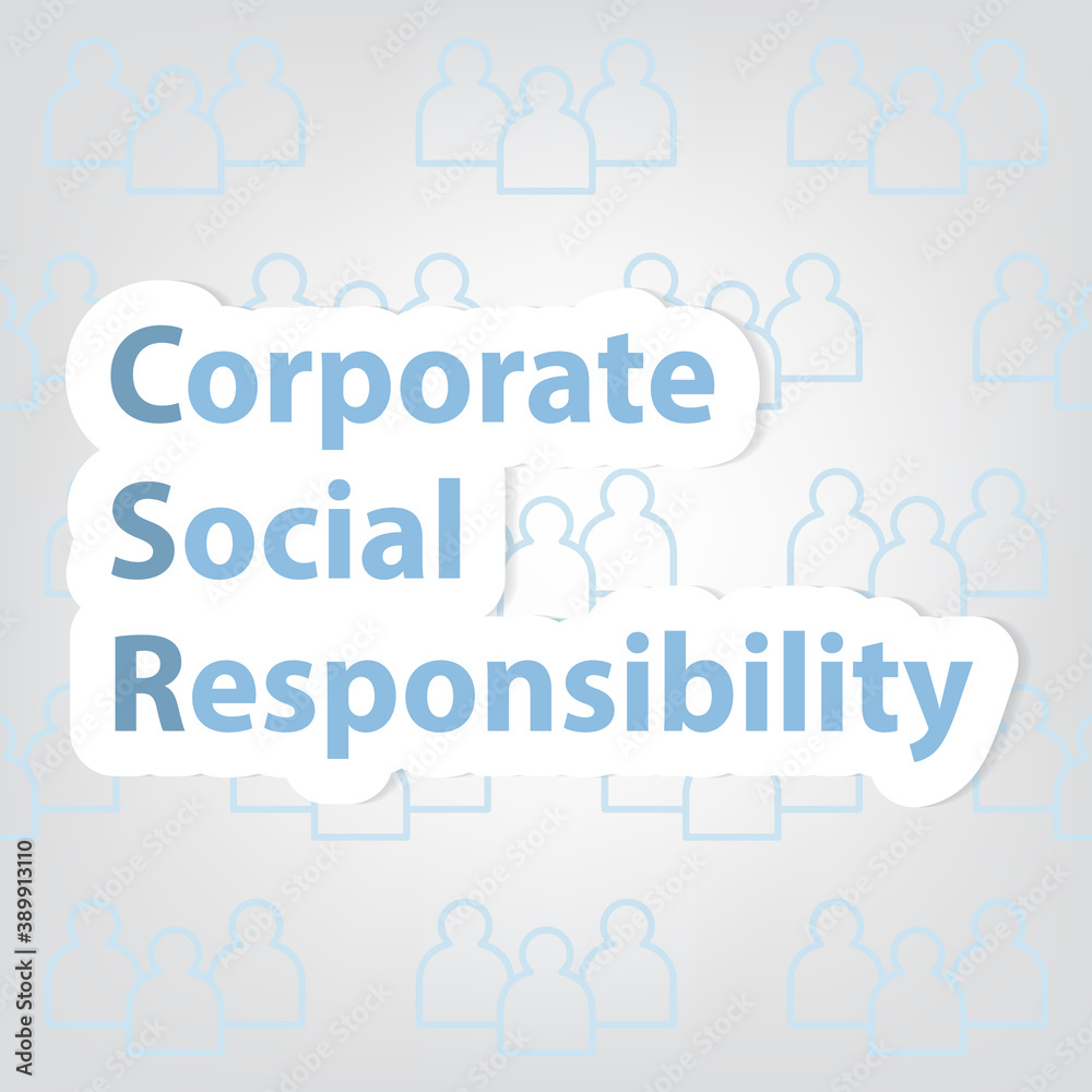 CSR; Corporate Social Responsibility concept - vector illustration