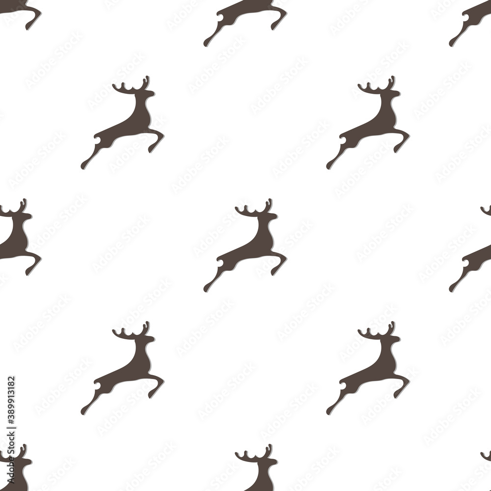 Seamless pattern with a deer. Suitable for backgrounds, postcards, and wrapping paper. Good for the New Year. Vector. Seamless pattern with a deer. Suitable for backgrounds, postcards, and wrapping paper. Good for the New Year. Vector.