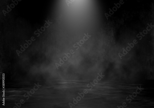 Fog on black background