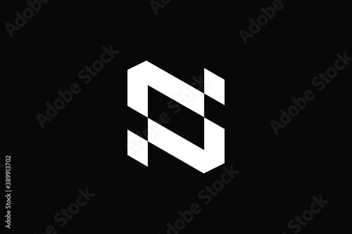 N logo letter design on luxury background. N logo monogram initials letter concept. NP icon logo design. PN elegant and Professional letter icon design on black background. N NP PN