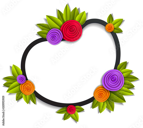 Background with flowers and...