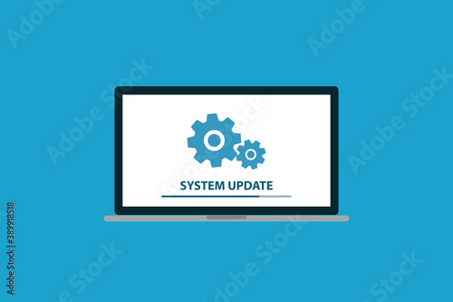 system update, software update icon, symbol vector illustration