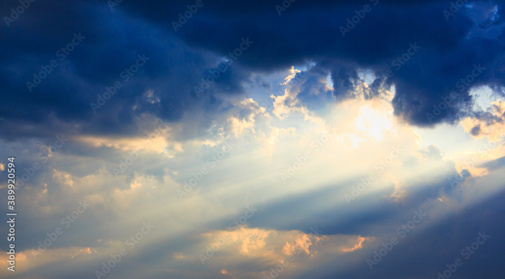 bright rays of the evening sun religious concept symbolism of hope