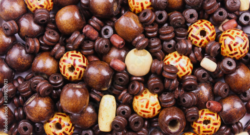 Background from various beads. Beads of different sizes
