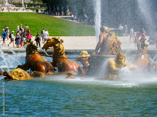 la Bassin de Neptune dans les jardins du château de Versailles en France