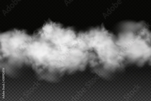 Cloudy sky or smog over the city.Vector illustration.